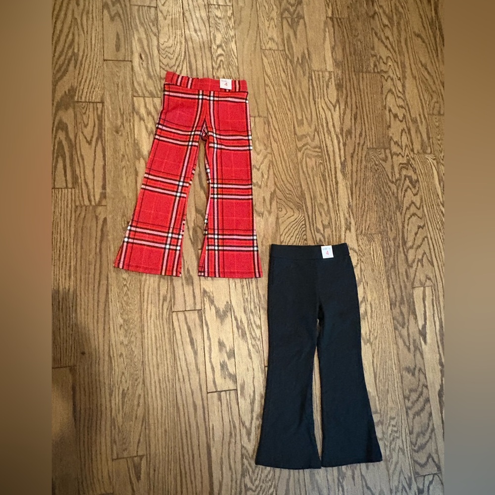 Bundle of 2 365 Kids from Garanimals Girls Flare Pants Size 4 NWT